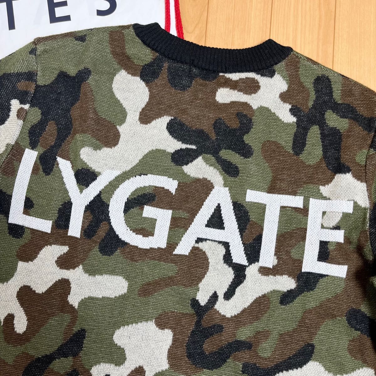 極美品 パーリーゲイツ カモフラ 迷彩柄 ニットセーター ジャケット