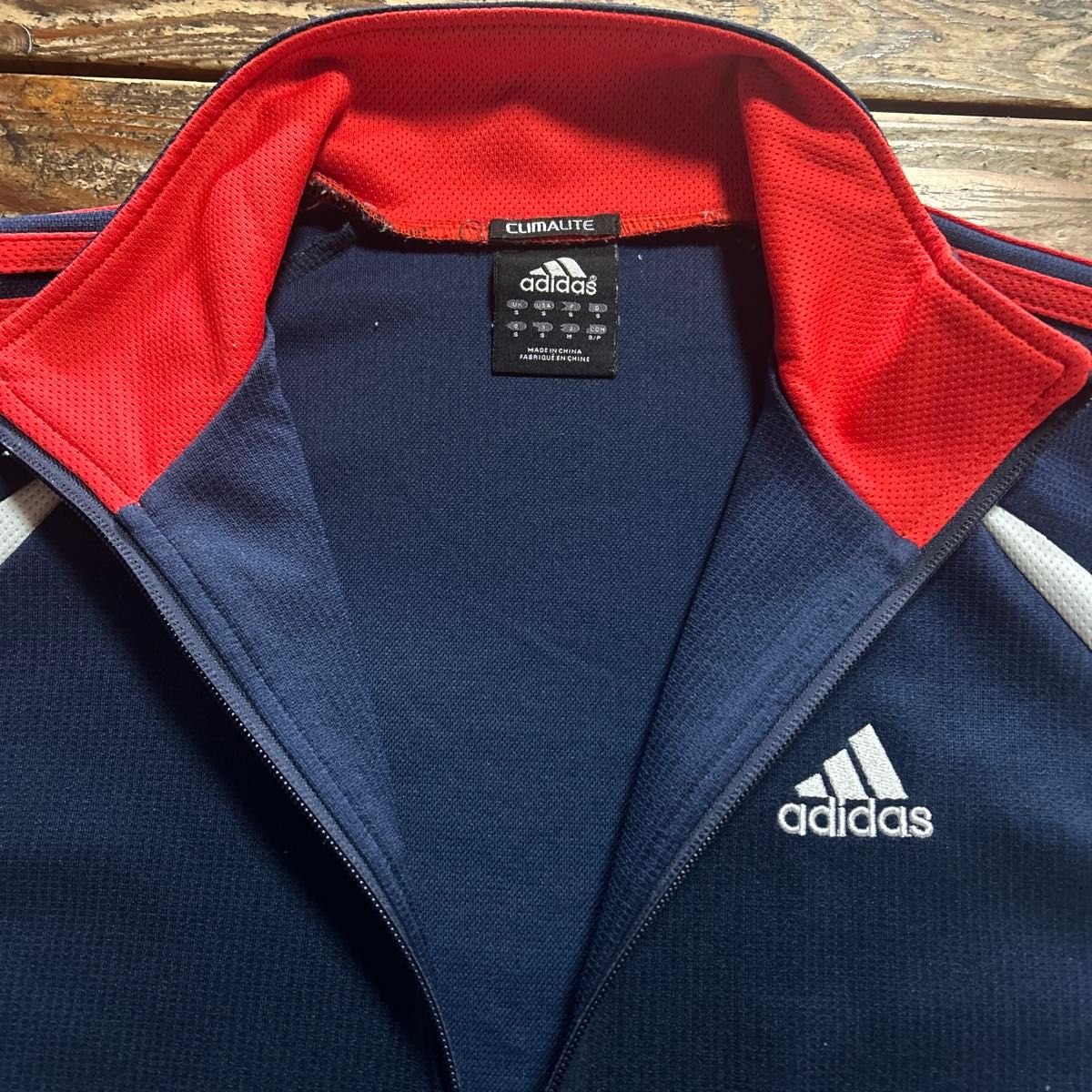 adidas アディダス ジャージ セットアップ 上下セットネイビー レッド3