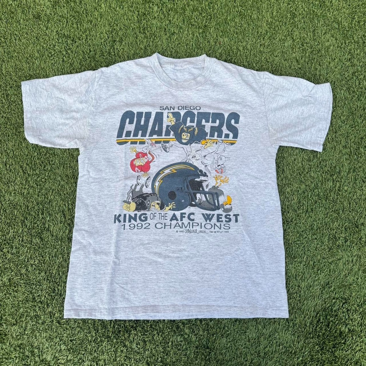 Vintage 90s San Diego Chargers AFC champions shirt reprint AN55783