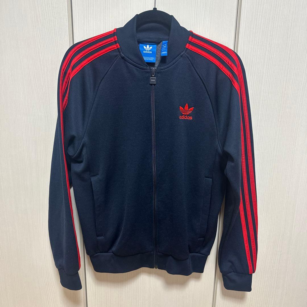 adidas ジャージ ネイビー×レッド レディース adidas（アディダス） ジャージ adidas STSV トラックトップ