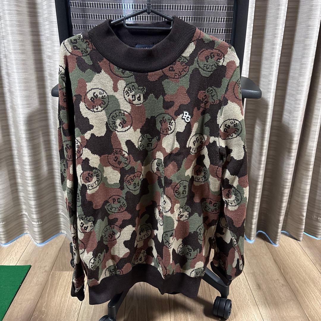 【美品】PEARLY GATES 迷彩セーター サイズ6 極美品 パーリーゲイツ カモフラ 迷彩柄 ニットセーター ジャケット