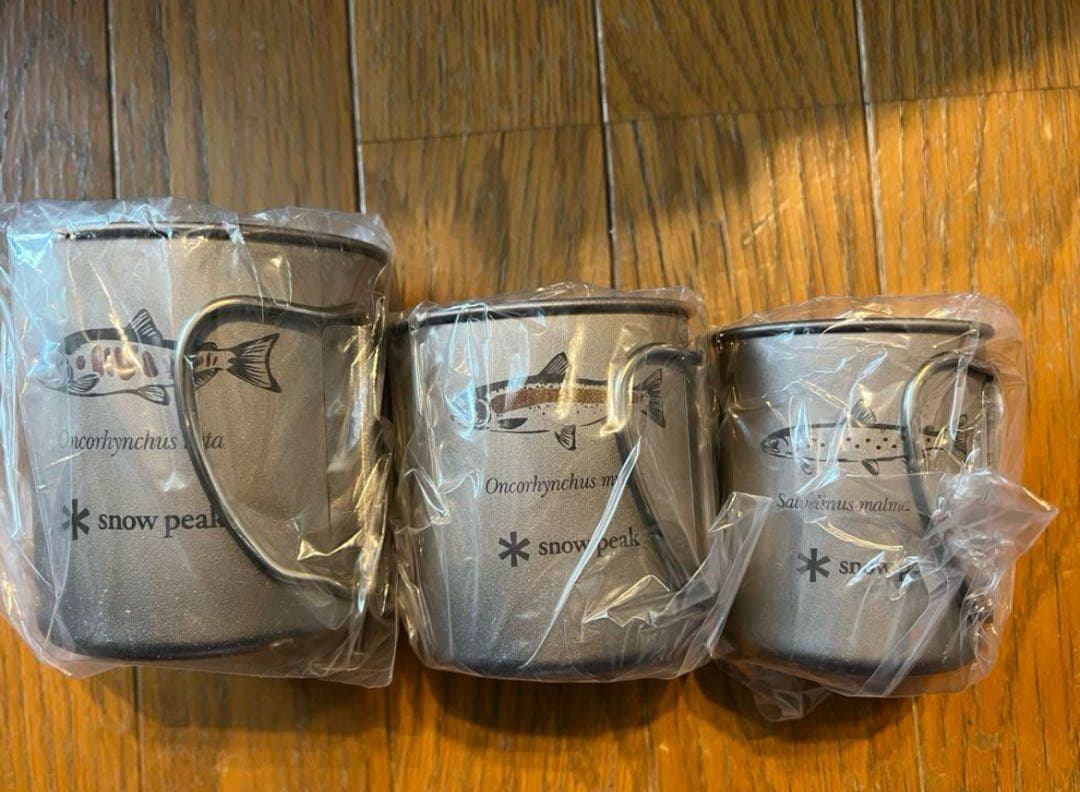 スノーピーク 新品 限定 デザイン チタンマグ 3種セット 北広島 スノーピーク 限定デザイン チタンマグ 3種セット 北広島 限定マグ